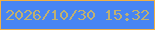 文字の大きさ：5、枠の色：f0b044、背景の色：4785f3、文字の色：bfb071 無料ブログパーツのブログ時計