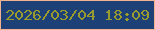 文字の大きさ：1、枠の色：f0b290、背景の色：1d4076、文字の色：9a9b2f 無料ブログパーツのブログ時計