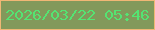 文字の大きさ：4、枠の色：f0b775、背景の色：82995b、文字の色：54e472 無料ブログパーツのブログ時計