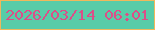 文字の大きさ：1、枠の色：f0b85b、背景の色：58cca8、文字の色：dc4e88 無料ブログパーツのブログ時計