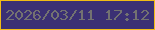 文字の大きさ：4、枠の色：f0bc16、背景の色：3b3074、文字の色：737271 無料ブログパーツのブログ時計
