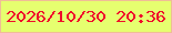 文字の大きさ：2、枠の色：f0bd96、背景の色：e6ff6f、文字の色：f00b2b 無料ブログパーツのブログ時計