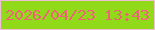 文字の大きさ：1、枠の色：f0bdd7、背景の色：91da19、文字の色：ee6375 無料ブログパーツのブログ時計