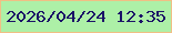 文字の大きさ：3、枠の色：f0bf85、背景の色：adf0a7、文字の色：1b1267 無料ブログパーツのブログ時計