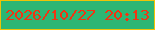 文字の大きさ：2、枠の色：f0c306、背景の色：2db674、文字の色：f23312 無料ブログパーツのブログ時計