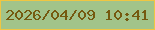 文字の大きさ：4、枠の色：f0c642、背景の色：a2c48a、文字の色：755a10 無料ブログパーツのブログ時計