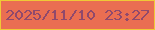 文字の大きさ：1、枠の色：f0c936、背景の色：ea6e52、文字の色：90496c 無料ブログパーツのブログ時計