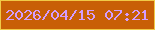文字の大きさ：3、枠の色：f0ca47、背景の色：c85f06、文字の色：d39dfe 無料ブログパーツのブログ時計