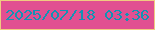 文字の大きさ：1、枠の色：f0cb81、背景の色：e15091、文字の色：1393b4 無料ブログパーツのブログ時計