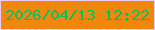 文字の大きさ：1、枠の色：f0cbeb、背景の色：f1880d、文字の色：06bf61 無料ブログパーツのブログ時計