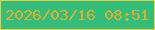 文字の大きさ：1、枠の色：f0cc43、背景の色：33be7b、文字の色：e3ae2c 無料ブログパーツのブログ時計