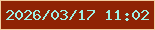 文字の大きさ：3、枠の色：f0cda1、背景の色：8f2405、文字の色：9ff1e5 無料ブログパーツのブログ時計