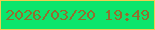 文字の大きさ：3、枠の色：f0ce50、背景の色：0ce56c、文字の色：936d2e 無料ブログパーツのブログ時計