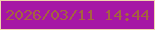 文字の大きさ：4、枠の色：f0d3af、背景の色：a616a5、文字の色：a56340 無料ブログパーツのブログ時計