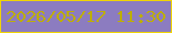 文字の大きさ：3、枠の色：f0d406、背景の色：8c7cc0、文字の色：bdae07 無料ブログパーツのブログ時計