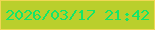 文字の大きさ：5、枠の色：f0d755、背景の色：bacf2c、文字の色：12e66a 無料ブログパーツのブログ時計