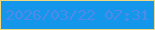 文字の大きさ：2、枠の色：f0d880、背景の色：1496eb、文字の色：5189e7 無料ブログパーツのブログ時計