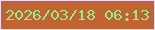 文字の大きさ：2、枠の色：f0d8f6、背景の色：c16333、文字の色：98ea87 無料ブログパーツのブログ時計