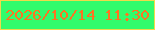 文字の大きさ：3、枠の色：f0da4a、背景の色：32fb6c、文字の色：fe7321 無料ブログパーツのブログ時計