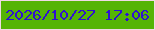 文字の大きさ：1、枠の色：f0dae6、背景の色：55b406、文字の色：2f11d1 無料ブログパーツのブログ時計