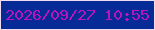 文字の大きさ：5、枠の色：f0dcf1、背景の色：062b96、文字の色：ba15bd 無料ブログパーツのブログ時計