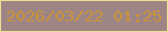文字の大きさ：4、枠の色：f0dd96、背景の色：9d8586、文字の色：ca9339 無料ブログパーツのブログ時計
