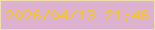 文字の大きさ：4、枠の色：f0ddac、背景の色：ddb1d0、文字の色：f2c52d 無料ブログパーツのブログ時計