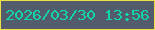 文字の大きさ：4、枠の色：f0de45、背景の色：525c6c、文字の色：11d7a8 無料ブログパーツのブログ時計