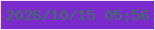 文字の大きさ：2、枠の色：f0dff5、背景の色：7b2bcc、文字の色：367859 無料ブログパーツのブログ時計