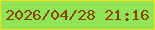 文字の大きさ：1、枠の色：f0e21c、背景の色：91e454、文字の色：884208 無料ブログパーツのブログ時計