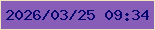 文字の大きさ：2、枠の色：f0e5be、背景の色：885db8、文字の色：06046f 無料ブログパーツのブログ時計