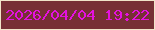 文字の大きさ：5、枠の色：f0e5c9、背景の色：773035、文字の色：e412df 無料ブログパーツのブログ時計