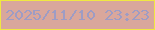 文字の大きさ：1、枠の色：f0e842、背景の色：d9a79c、文字の色：9e9cc4 無料ブログパーツのブログ時計