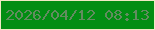 文字の大きさ：2、枠の色：f0e8c4、背景の色：028d13、文字の色：628c5f 無料ブログパーツのブログ時計