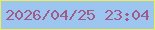 文字の大きさ：5、枠の色：f0ec56、背景の色：9cc6f0、文字の色：9f5c88 無料ブログパーツのブログ時計