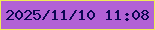文字の大きさ：3、枠の色：f0ed56、背景の色：b261d5、文字の色：0b0653 無料ブログパーツのブログ時計