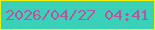 文字の大きさ：3、枠の色：f0f106、背景の色：3ad0b9、文字の色：b5579b 無料ブログパーツのブログ時計
