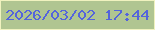 文字の大きさ：4、枠の色：f0f2bf、背景の色：b0c591、文字の色：5464dc 無料ブログパーツのブログ時計