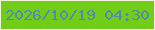 文字の大きさ：3、枠の色：f0f4dc、背景の色：72cd19、文字の色：4f8aaf 無料ブログパーツのブログ時計