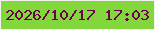 文字の大きさ：2、枠の色：f0f5f0、背景の色：83d73c、文字の色：6b0149 無料ブログパーツのブログ時計