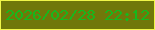 文字の大きさ：4、枠の色：f0f649、背景の色：70780a、文字の色：17b81c 無料ブログパーツのブログ時計