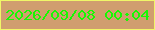 文字の大きさ：5、枠の色：f0f768、背景の色：d09e6f、文字の色：17f902 無料ブログパーツのブログ時計