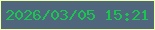 文字の大きさ：2、枠の色：f0ffaa、背景の色：50667d、文字の色：1ac552 無料ブログパーツのブログ時計