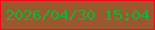 文字の大きさ：3、枠の色：f10a19、背景の色：9b582e、文字の色：0db734 無料ブログパーツのブログ時計