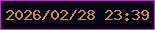 文字の大きさ：1、枠の色：f111e6、背景の色：000713、文字の色：d9874f 無料ブログパーツのブログ時計
