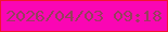 文字の大きさ：3、枠の色：f1152e、背景の色：fa06b4、文字の色：963f5d 無料ブログパーツのブログ時計
