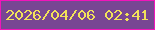 文字の大きさ：1、枠の色：f115ba、背景の色：784693、文字の色：f2e25a 無料ブログパーツのブログ時計