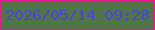 文字の大きさ：2、枠の色：f1168f、背景の色：517549、文字の色：4647d8 無料ブログパーツのブログ時計