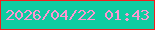 文字の大きさ：1、枠の色：f11e1c、背景の色：0ecca1、文字の色：fd96d1 無料ブログパーツのブログ時計