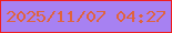 文字の大きさ：2、枠の色：f11e1e、背景の色：a781f2、文字の色：e0633d 無料ブログパーツのブログ時計